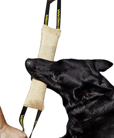 Байт-ролик Dingo з джуту для собак, 2 ручки, 60 см, натуральний, для дресирування та апортування, ручна робота