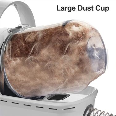 Пилголом для собак та котів з щіткою, потужний, тихий, з 7 насадками, об'єм 1л, 28*12*21 см