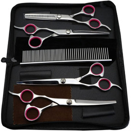 Набір професійних ножиць для грумінгу домашніх тварин BESPORTBLE (для собак та котів)