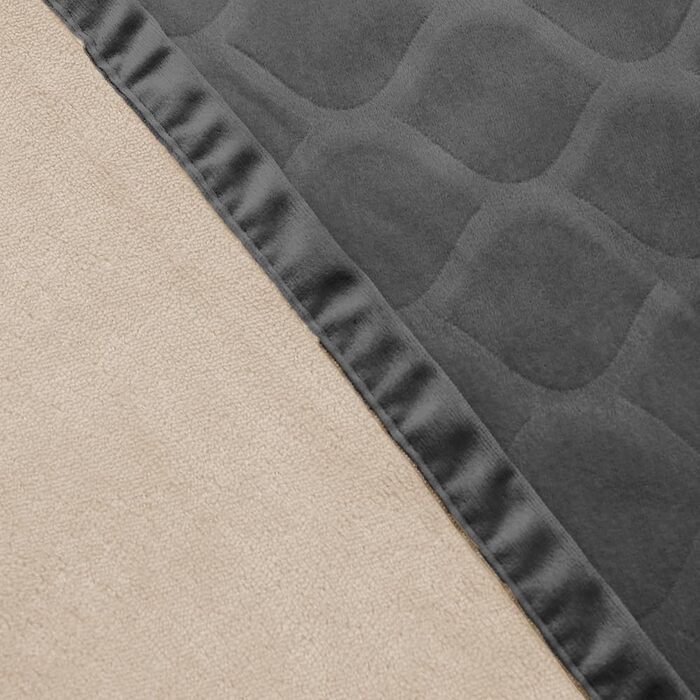 Водонепроникний килимок для собак 80x100 см, Outdoor, миється, для великих собак, м'який, двосторонній, захист дивану, сірий+бежевий, темно-сірий + бежевий