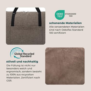 Ортопедичне собаче ліжко для подорожей – зручне та сертифіковане (OekoTex, GSR) – коричневе, розмір L