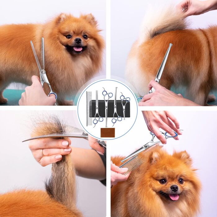 Набір для грумінгу собак: професійна шерстьрізка з нержавіючої сталі 4CR, гребінець, для догляду за шерстю