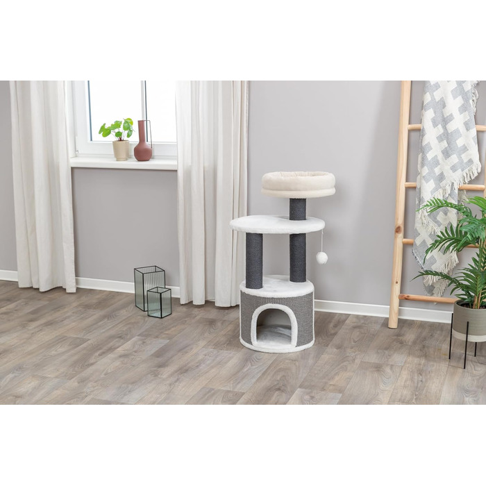 Дерев'яний кігтеточка TRIXIE Marco 114 см – багатоповерхова, з місцями для відпочинку та іграми