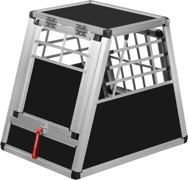 Алюмінієва переносна клітка для собак Transportbox N18 72x50x62 см з аварійним виходом та захистом від ударів, для безпечного транспортування в багажнику автомобіля