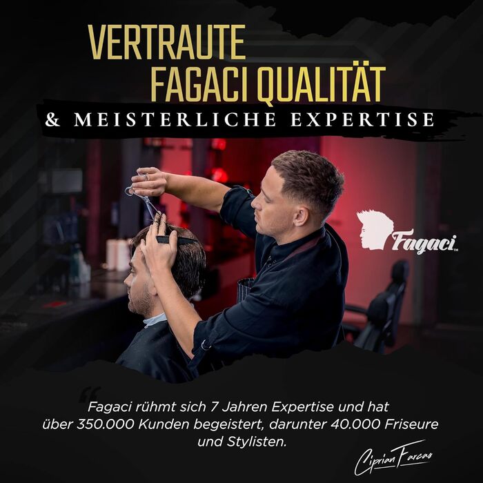 Професійна фризьорська ножиці Fagaci 6 дюймів з японської сталі для точного зрізу волосся, ножиці для волосся з лезами гострого як бритва, довговічні