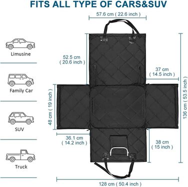Автокрісло для собак XhuangTech Extra Stabiler – міцне, водонепроникне, для собак маленьких та середніх порід