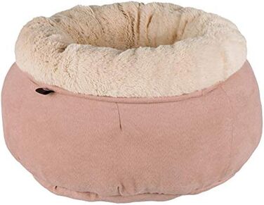 Ліжко для собак TRIXIE Elsie, діаметр 45 см, бежеве - м'яке ліжко з плюшем, кошик для маленьких собак, з високим бортиком, 37706
