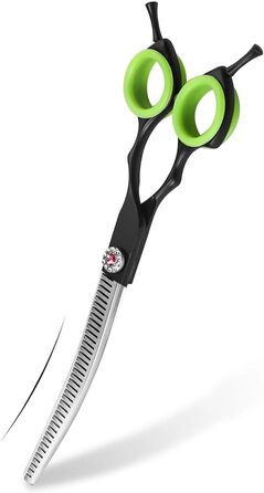 Професійна філірувальна ножиця Profi 7,0 дюймів для собак, котів та інших домашніх тварин. Ножиці для грумінгу з регулюванням натягу, сталь 440C