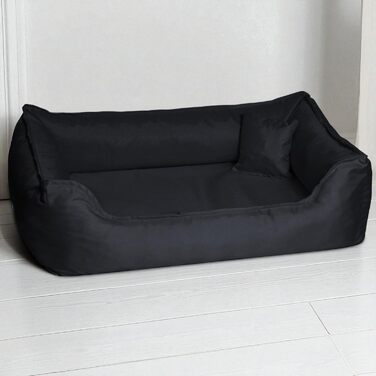 Ортопедичне ліжко для собак Tierlando® Donald, прямокутне, з матрацом з віскоеластичної піни, міцний оксфордський поліестер, неслизьке дно, 100x75 см, чорний