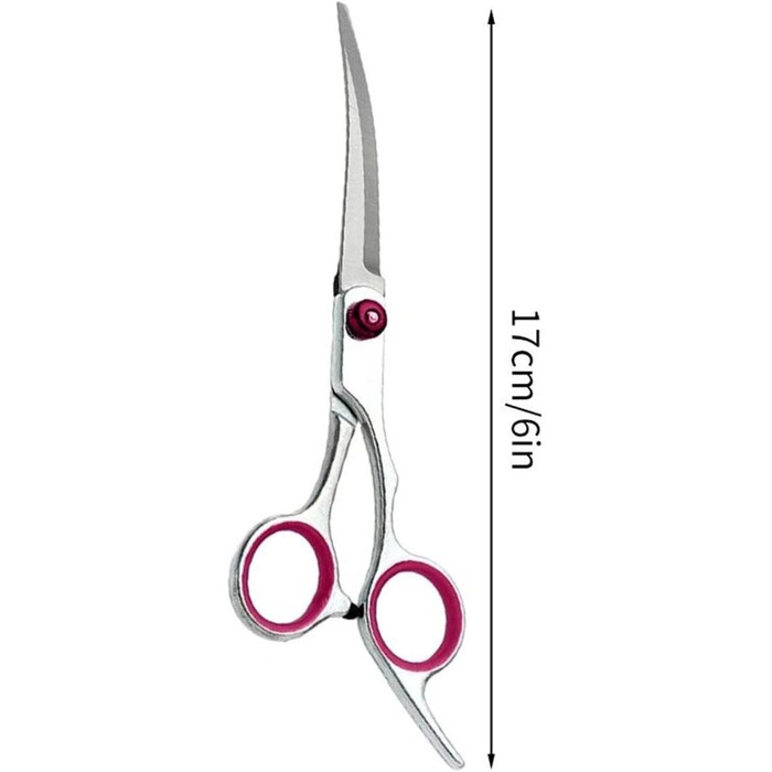 Професійний набір ножиць для грумінгу собак 4 в 1, 6 дюймів, ножиці для стрижки шерсті собак, прямі та зігнуті ножиці, ножиці для фінальної обробки з зубчиками