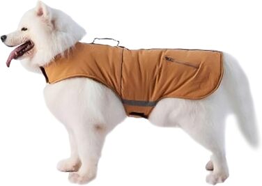 Зимова куртка для собак - теплий комір-нашийник, ізольована верхня частина з м'яким флісом, вітронепроникний комплект для собак середніх розмірів для прогулянок у холодну погоду