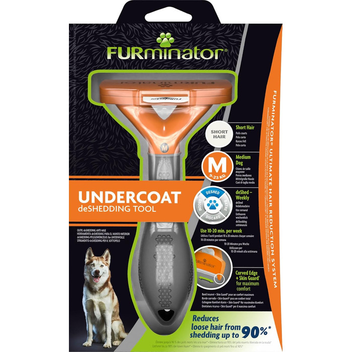 FURminator щітка для видалення підшерстя для середніх короткошерстих собак, покращений дизайн