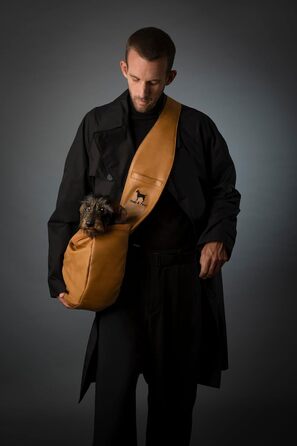 Трансформер для собак Noah & Paw: переноска для маленьких собак до 10 кг з регульованим плечовим ременем та м'яким хутром, 3 ступені безпеки, веганська шкіра