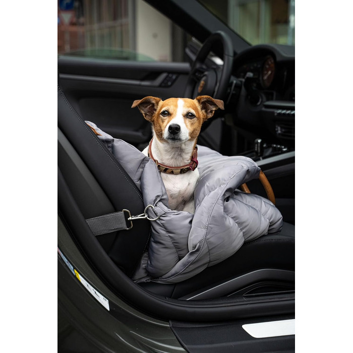 Сучасна переноска для собак Flying Dog Baily 3-в-1: сумка, автокрісло та переноска для маленьких собак до 10 кг (сіра)