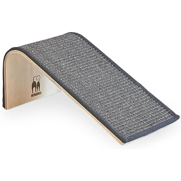 Котячий когтетоп Petrebels Design: дерев'яний когтетоп з сизалевим килимком, сірий, 38 x 23 x 23 см