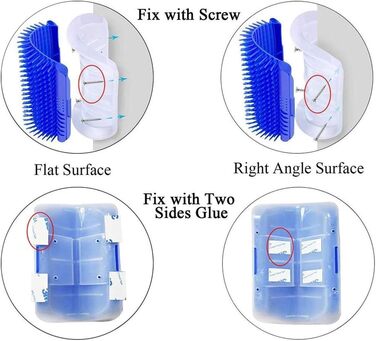 Настінна щітка-самостійний грумер для котів PTONZ з котячою м'ятою, 2 шт. - для видалення шерсті та масажу
