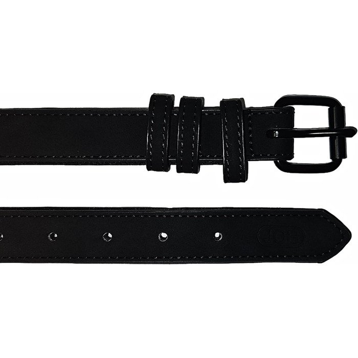 Шкіряний нашийник для собак та котів Jack O Be (XXL, чорний) з можливістю персоналізації