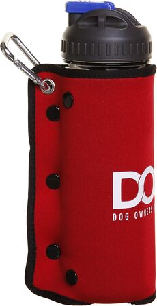 3-в-1 пляшка та миска для води для тварин, червона