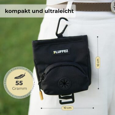 Сумка для ласощів для собак з дозатором кульок – Магнітна застібка, карабін та липучка – Компактна сумочка для цукерок для собак – Ідеально для дресирування та прогулянок