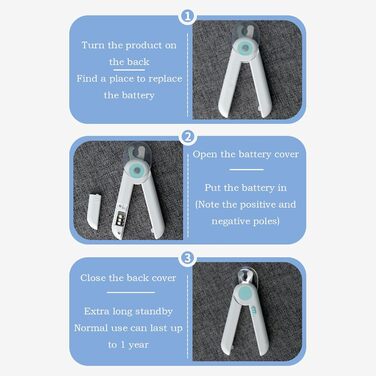 Ножиці для собак | Ножиці для стрижки кігтів, догляд за лапами, інструмент для шліфування дрібних тварин, птахів, кошенят, стрижка кігтів для догляду за домашніми тваринами (блакитні)