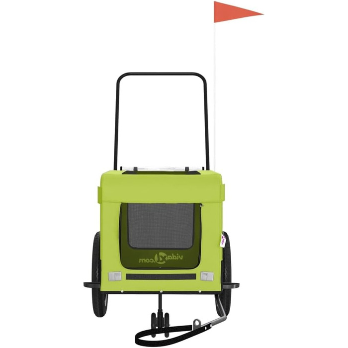 Причіп для велосипеда ZEYUAN для собак (зелений/чорний), Oxford-тканина, сталь, 93934