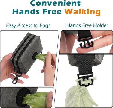 Диспенсер для собачих відходів PetBonus: водонепроникний контейнер для пакетів + 15 шт. пакетів (зелений/сірий)