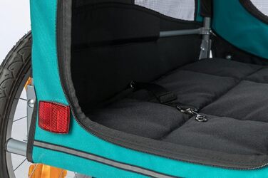Велосипедний причіп для собак TRIXIE Limited Edition, чорний/бірюзовий, 80x75x86 см, до 30 кг