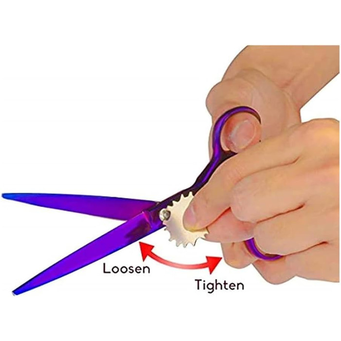 Професійні ножиці для грумінгу собак, набір, прямі та вигнуті ножиці для собак, 7 дюймів (фіолетовий)