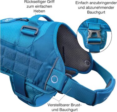 Шлея для собак Kurgo RSG Townie, легке вдягання, регульована, розмір XL, чорна