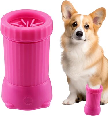 Автоматичний мийник лап для собак Pomurom, USB, для дому, середні та великі породи, цуценята, зелений (рожевий)