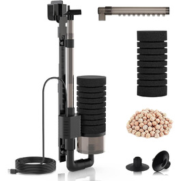 Електричний акваріумний фільтр Hygger USB для акваріумів до 170л з керамічними кульками