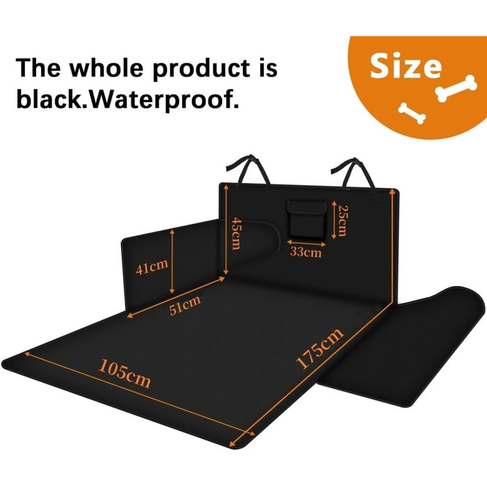 Захист для багажника автомобіля для собак Mercedes E-Klasse W214 (Седан/Універсал) з 08/2023, водовідштовхуючий, антикіготок, розмір 175x105 см