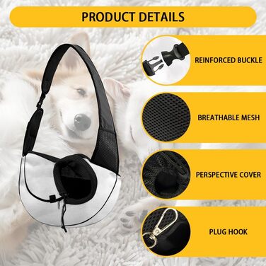 Персоналізована сумка-переноска для собак, з фото/текстом, для маленьких собак, Crossbody, для прогулянок та велосипеда