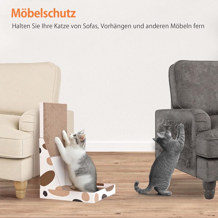 Котячий когтетопка ComSaf L-подібної форми, 64 см, з картону, для кішок, когтеточка, аксесуари для котів, когтеточки, котячі меблі