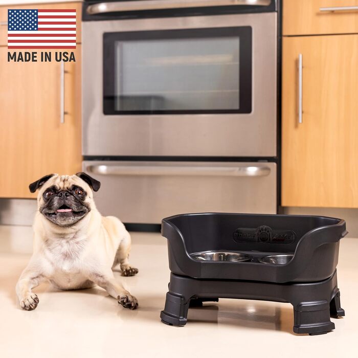 Автогодівниця для домашніх тварин NEATER PET BRANDS Feeder-Deluxe з подовжувачами ніжок, маленька, чорна