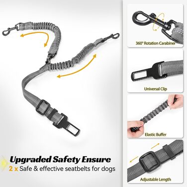 Автокрісло для собак Petfit, сіре та біле, для маленьких собак, з фіксатором ременя безпеки, автокорзина, автоліжко, знімні чохли