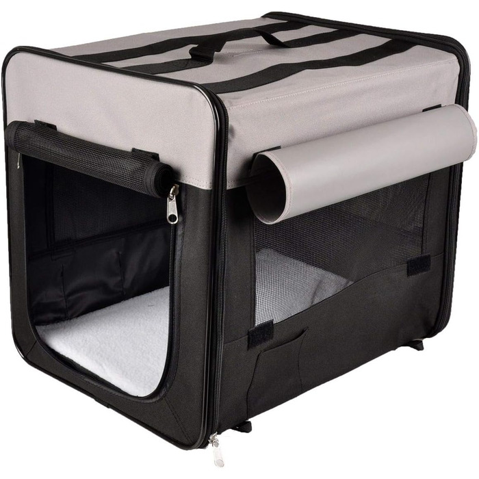 Клітка для собак Karlie Smart Top Plus L, 94×56×71 см, чорна/сіра