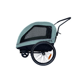 Причіп для велосипеда для собак до 40 кг, будівельник Active ONE 2в1, причіп для собак з підвіскою, світло-зелений