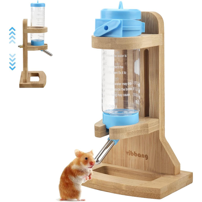 Поїлка для хом'яків Vibbang з підставкою, 125 мл, для морських свинок, кроликів, шиншил, їжаків, хорек