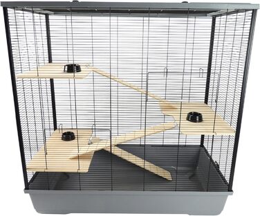 Клітка для дрібних тварин Grosvenor XL, 4 рівні, 100x54x39 см, сіра