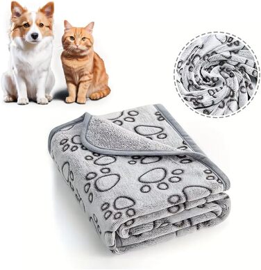 Плед для собак MYPETSTOCK з м'якого фланелю, 76x52 см, не залишає ворсу, теплий і придатний для прання, універсальний для всіх сезонів (розмір M)