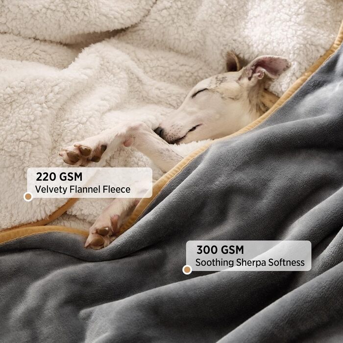 Водонепроникний коврик для собак середнього розміру 80x100 см, миючий, м'який, кремовий колір