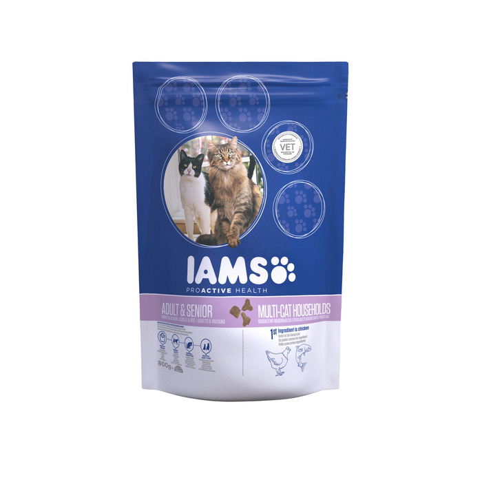 Сухий корм для котів IAMS Multi-Cat для домівок з кількома котами, 15 кг