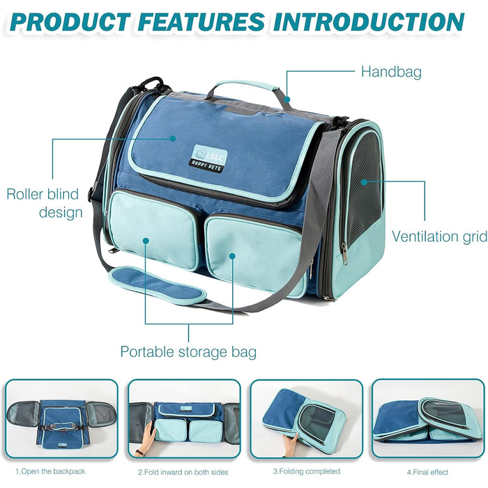 Транспортна переноска для собак та котів PETCUTE, дихаюча, складана, з м'яким матрацом, з плечовим ременем, сертифікована для авіаперевезень, жовта