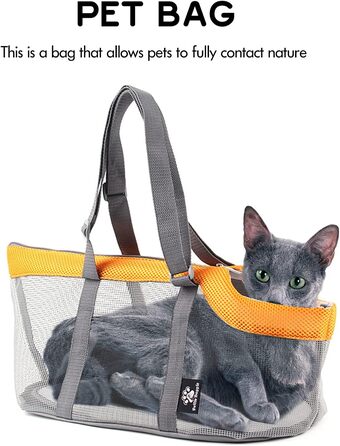 PETCUTE Сумка-переноска для собак та котів, 4 кг, помаранчевого кольору