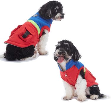 Зимовий одяг для собак YRRYGMN: тепла куртка з відбиваючими елементами, жилет для холодної погоди, для цуценят та собак середніх розмірів (L, синій принт)