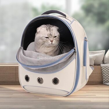 Сумка-переноска для собак | 33 x 25 x 41 см | Безпечна, практична, дихаюча переноска для собак | Ідеально для подорожей, прогулянок, транспортування в авто та громадському транспорті (Синій)