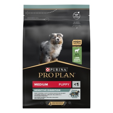 Корм PRO PLAN Puppy для цуценят середніх порід із чутливим травленням, ягня, 3 кг