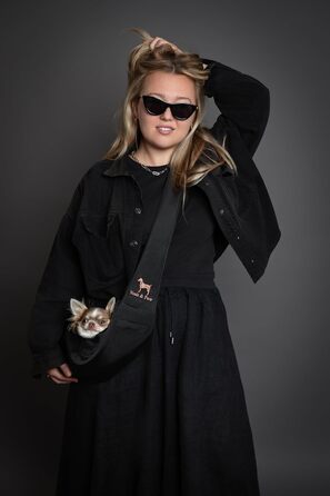 Транспортувальна сумка для собак Noah & Paw до 5 кг з регульованим ременем та м'яким хутром, подвійний захист, преміум-тканина Twill