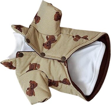 Теплий зимовий одяг для собак, куртка для холодної погоди, XS, жовтий